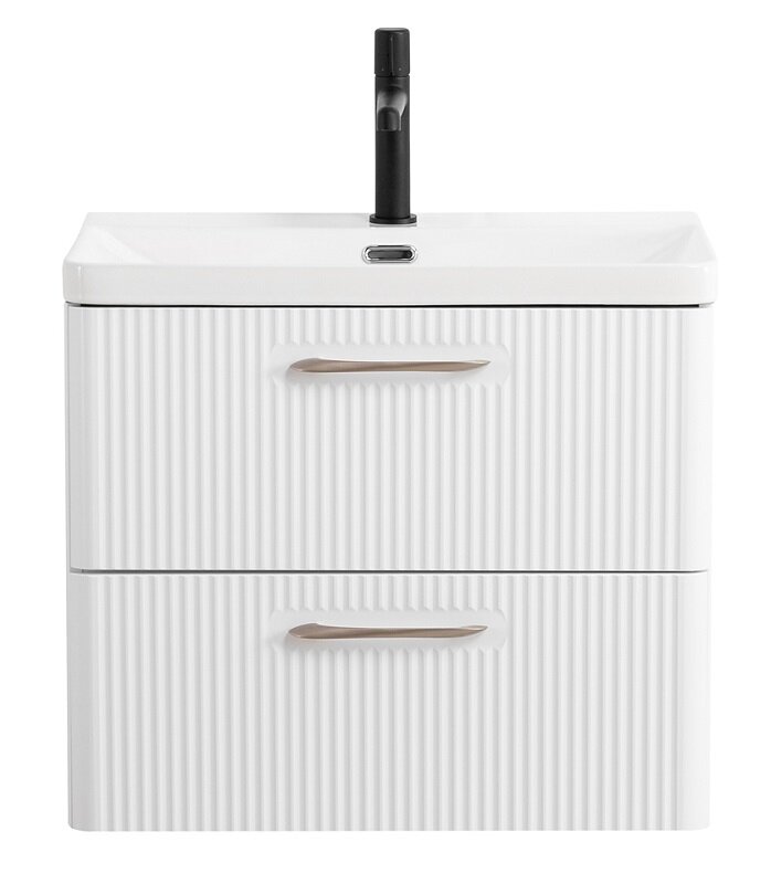 Изображение товара Тумба под раковину BelBagno Due-500-2C-SO-BL-P, 50 см, подвесная, Bianco Lucido