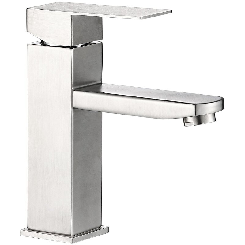 Изображение товара Смеситель для раковины WesnaArt Kubus KUB13-210 сатин надежный стильный с керамическим картриджем