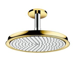 Изображение товара Верхний душ Hansgrohe Raindance Classic Air 240 27405090, 27x27 см, 1 режим струи, с держателем, хром/золото