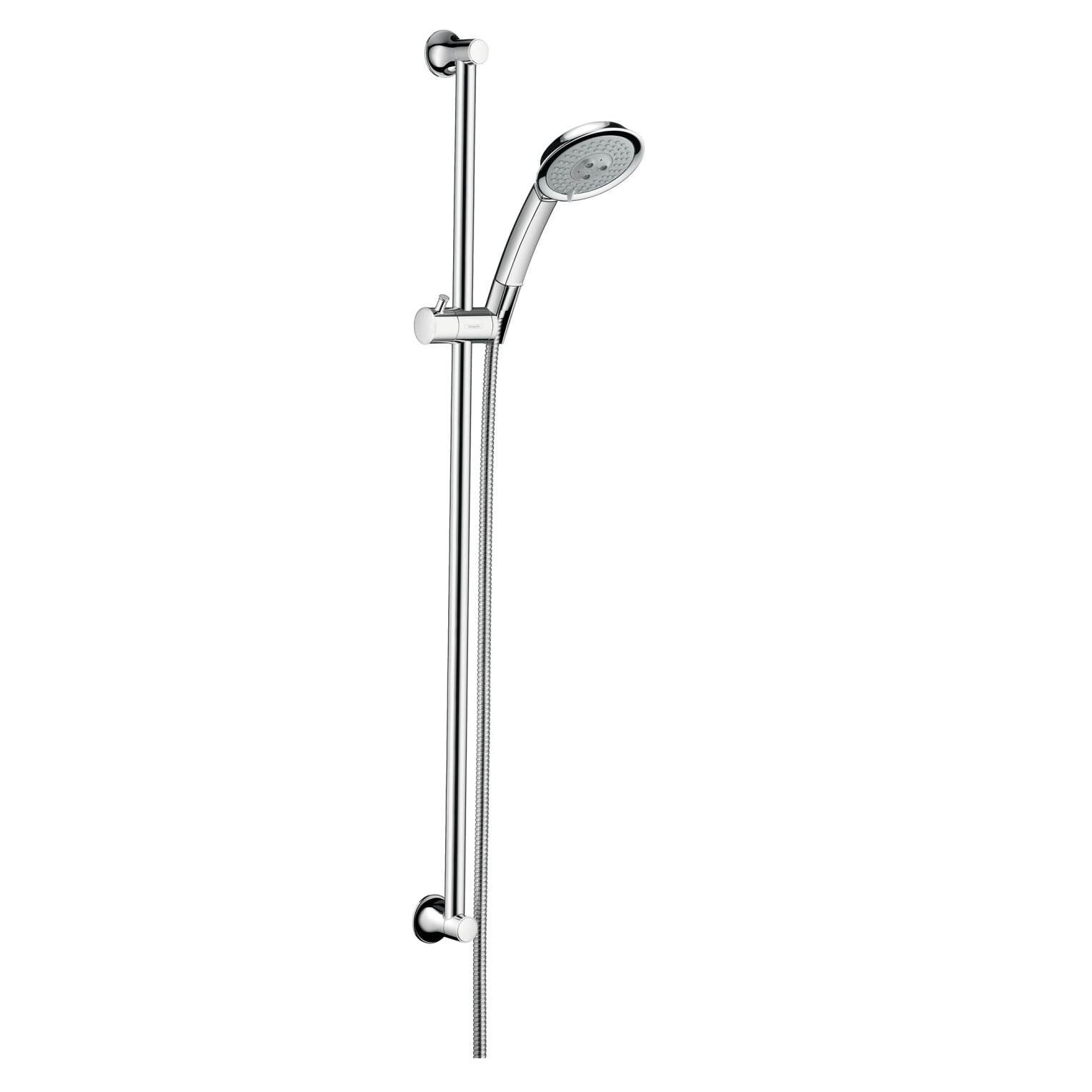 Изображение товара Душевой гарнитур Hansgrohe Raindance Classic 27841000 100 3jet, лейка 3 режима, штанга 90 см, хром