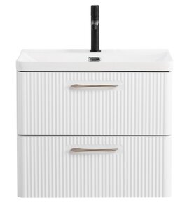 Изображение товара Тумба под раковину BelBagno Due-600-2C-SO-BL-P 60 см подвесная Bianco Lucido