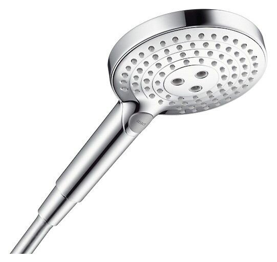 Изображение товара Ручной душ Hansgrohe Raindance Select E120 3jet 26530400, 3 режима, белый/хром Изображение товара Ручной душ Hansgrohe Raindance Select E120 3jet 26530400, 3 режима, белый/хром