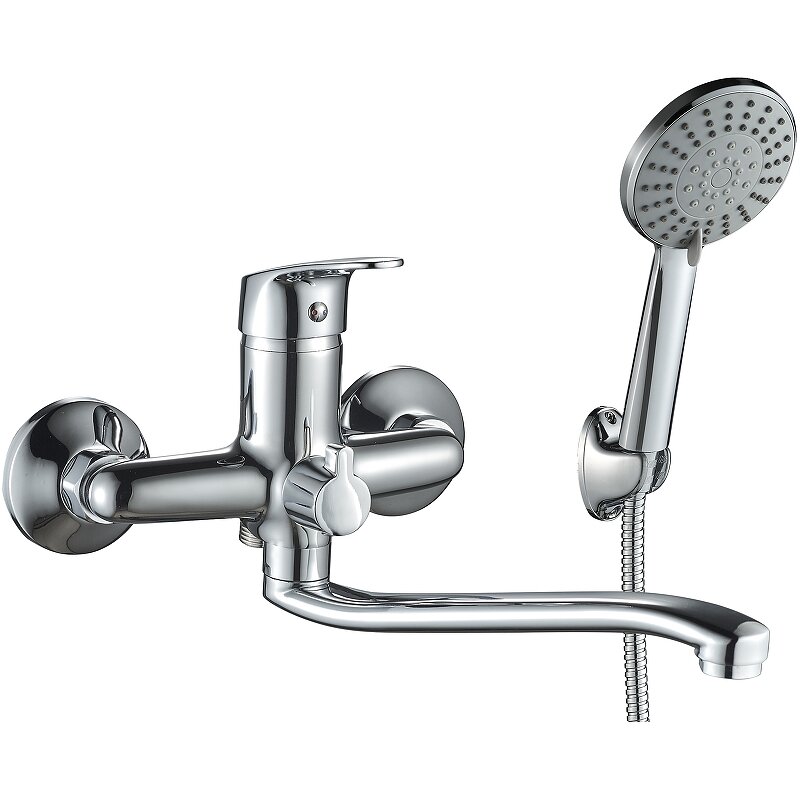 Изображение товара Смеситель для ванны и душа WesnaArt Ocean OCE12-321, с душевым гарнитуром, хром