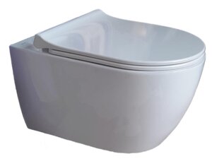 Изображение товара Подвесной унитаз Aquatek Поларис AQ0700-01, безободковый, сиденье микролифт, белый