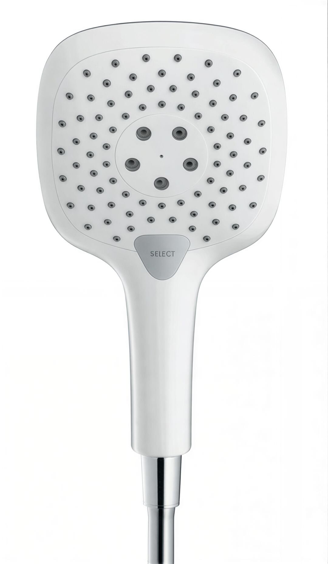 Изображение товара Ручной душ Hansgrohe Select E 150 3jet 26550400 белый/хром Изображение товара Ручной душ Hansgrohe Select E 150 3jet 26550400 белый/хром