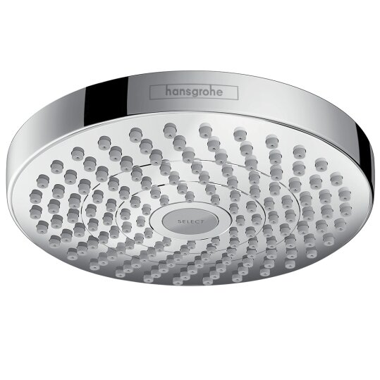 Изображение товара Верхний душ Hansgrohe Croma Select S 180 2 jet 26522000, 18х18 см, 2 типа струи, без держателя, цвет хром Изображение товара Верхний душ Hansgrohe Croma Select S 180 2 jet 26522000, 18х18 см, 2 типа струи, без держателя, цвет хром