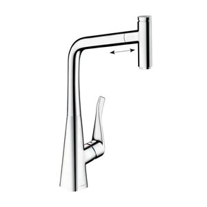 Изображение товара Смеситель для кухонной мойки Hansgrohe Metris Select, 14884000, хром