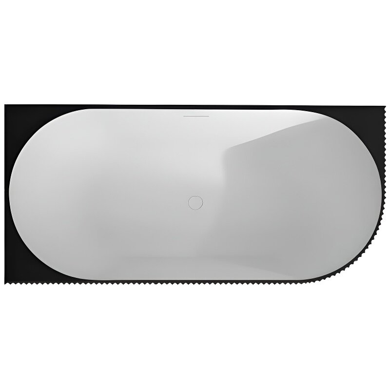 Изображение товара Ванна акриловая Abber AB9329-1.7MB левосторонняя 170х80 черная матовая