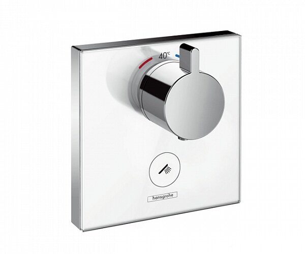 Изображение товара Смеситель для душа Hansgrohe ShowerSelect, 15735400, термостатический, белый/хром Изображение товара Смеситель для душа Hansgrohe ShowerSelect, 15735400, термостатический, белый/хром