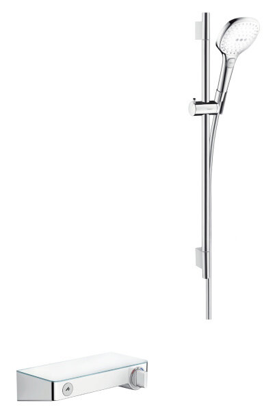 Изображение товара Смеситель для душа Hansgrohe ShowerTablet Select, 27026400, термостатический, с душевым гарнитуром и штангой, хром Изображение товара Смеситель для душа Hansgrohe ShowerTablet Select, 27026400, термостатический, с душевым гарнитуром и штангой, хром