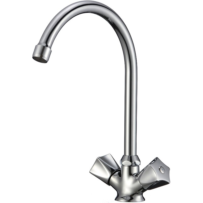 Изображение товара Смеситель для кухонной мойки WesnaArt Kamila KAM16-110-23430 хром двухвентильный с поворотным излив