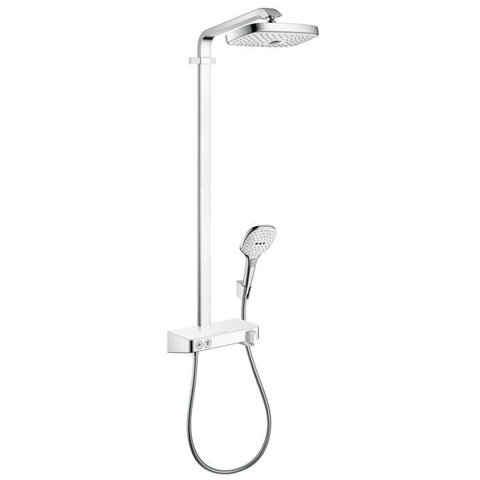 Изображение товара Душевая система Hansgrohe Raindance Select E 300 2jet ST Showerpipe EcoSmart 27283400, белый/хром