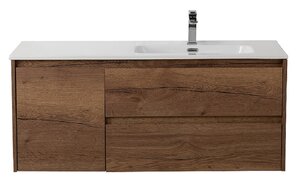 Изображение товара Тумба под раковину BelBagno Kraft-1000-2C-1A-SO-RT-R 100 см, подвесная, Rovere Tabacco, правая