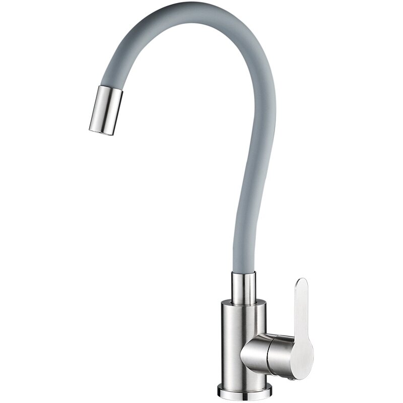 Изображение товара Смеситель для кухонной мойки WesnaArt Eko EKO05-141, сатин/серый