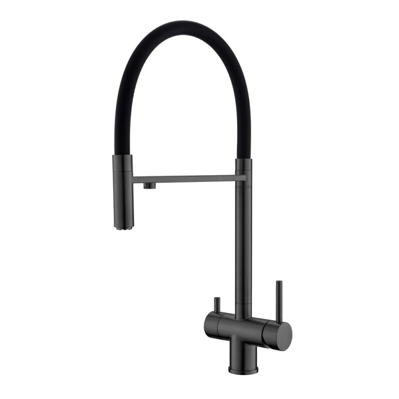 Изображение товара Смеситель для кухонной мойки WesnaArt Eco EKO05-160GunMetal, с подключением к фильтру, оружейная сталь Изображение товара Смеситель для кухонной мойки WesnaArt Eco EKO05-160GunMetal, с подключением к фильтру, оружейная сталь