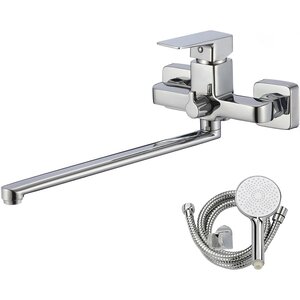 Изображение товара Смеситель для ванны и душа WesnaArt Narcis NAR06-320-25221 хром с душевым гарнитуром