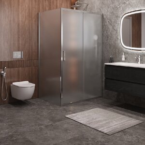 Изображение товара Душевой уголок Cezares MOLVENO-AH-11-120/90-P-Cr, 120 х 90 см, стекло рифленое, профиль хром