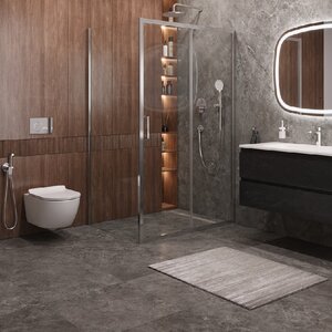 Изображение товара Душевой уголок Cezares MOLVENO-AH-11-140/100-C-Cr-IV, 140 х 100 см, стекло прозрачное, профиль хром