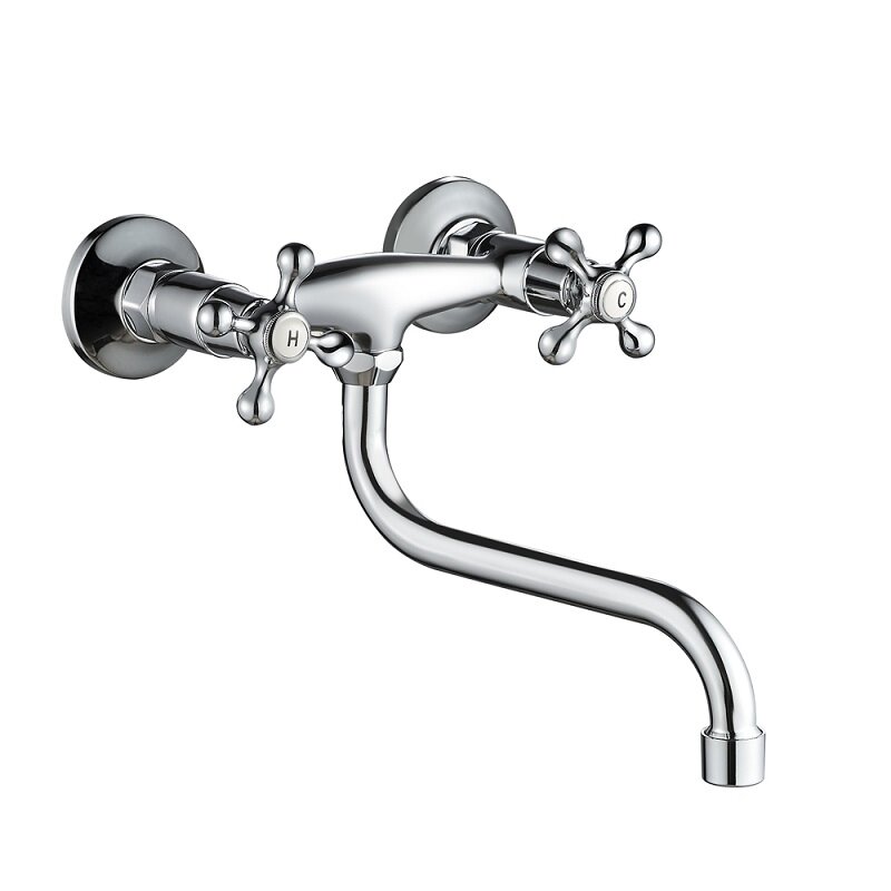 Изображение товара Смеситель для кухонной мойки WesnaArt Rassvet RAS02-190, хром, настенный