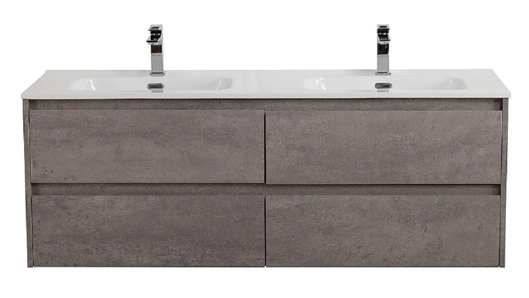 Изображение товара Подвесная тумба под раковину BelBagno Kraft-1200-4C-SO-2-CG, 120 см, Cemento Grigio