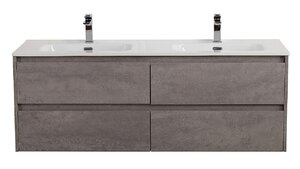 Изображение товара Тумба под раковину BelBagno Kraft-1200-4C-SO-2-CG, 120 см, подвесная, Cemento Grigio