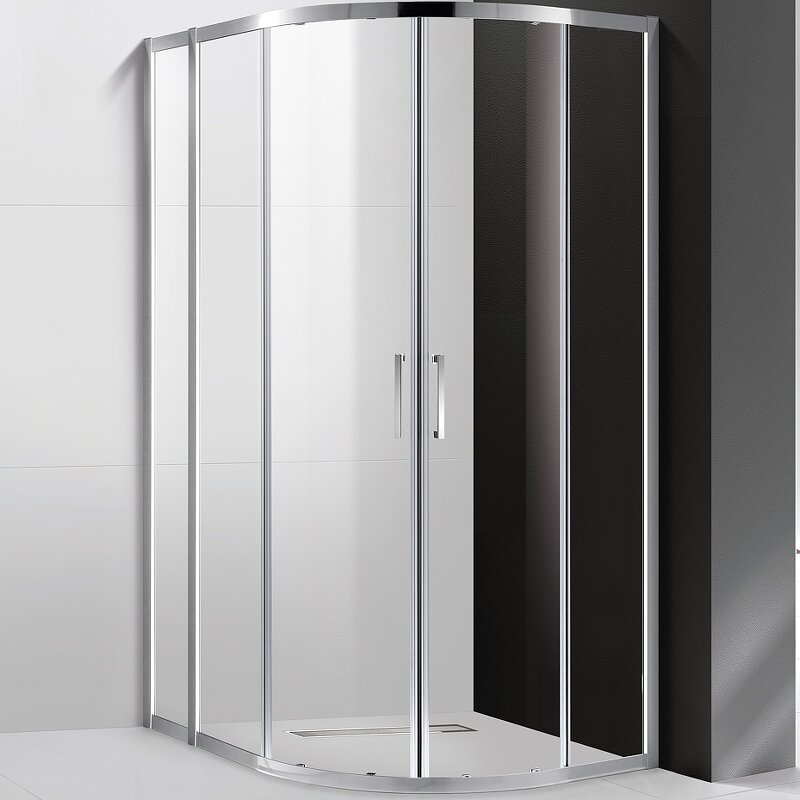 Изображение товара Душевой уголок Cezares MOLVENO-RH-2-110/80-C-Cr-IV 110х80 см с прозрачным стеклом и хромовым профил