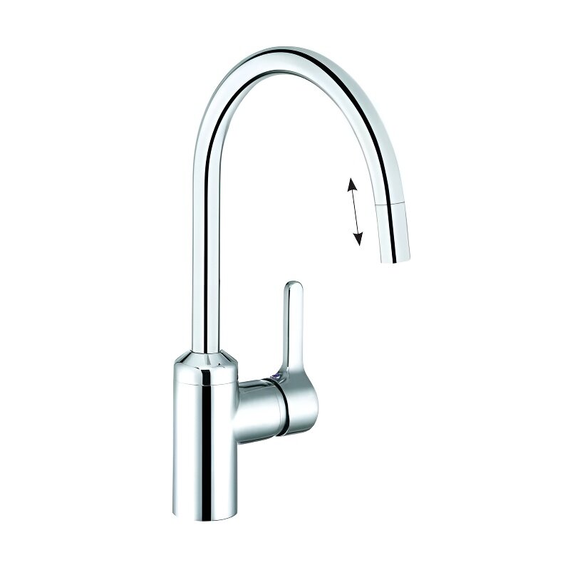 Изображение товара Кухонный смеситель Kludi Bingo Star 428519678 с выдвижным излив и 5-летней гарантией