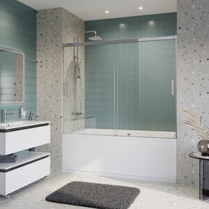 Изображение товара Шторка на ванну Cezares TANDEM-SOFT-VF-2-180/145-P-Cr, 180 х 145 см, стекло рифленое, цвет профиля хром