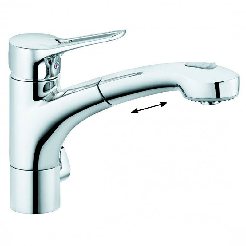 Изображение товара Смеситель для кухни Kludi MX 399450562 с выдвижным душем хром Германия