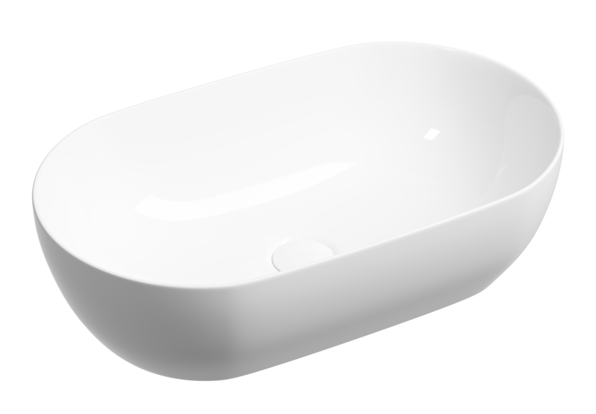 Изображение товара Раковина Ceramicanova Twist CN12001, 50 см, сантехфарфор, накладная, белый