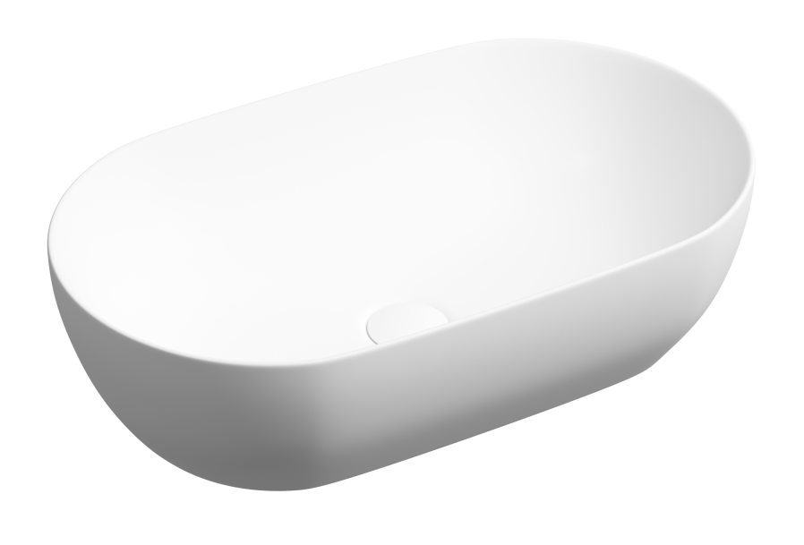 Изображение товара Раковина Ceramicanova Twist CN12001MW, 50 см, накладная, белый матовый фарфор