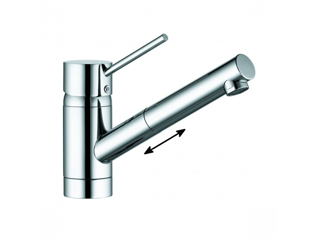 Изображение товара Смеситель кухонный Kludi Scope с выдвижным изливом хром Германия