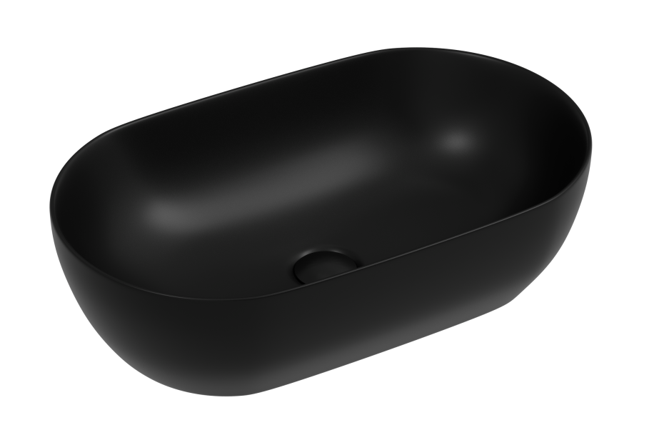 Изображение товара Раковина Ceramicanova Twist CN12001MB, 50 см, сантехфарфор, накладная, черный матовый
