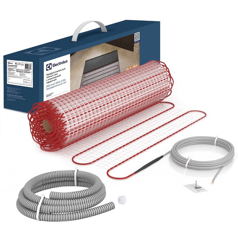 Изображение товара Теплый пол Мат Electrolux EPM 2-150-1,5, НС-1128297, комплект: площадь обогрева 1.5 кв.м., мощность 225 Вт