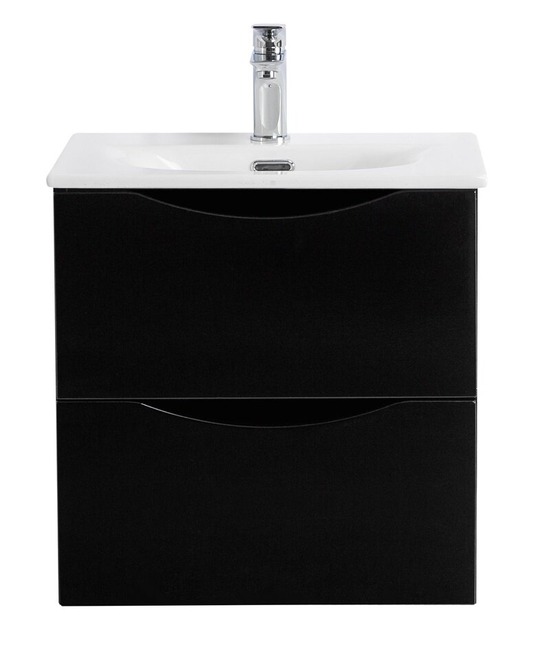 Изображение товара Тумба под раковину BelBagno Marino-Cer-Mini-500-2C-SO-NL-P 50 см, подвесная, Nero Lucido