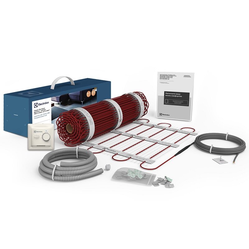 Изображение товара Теплый пол Мат Electrolux EEFM 2-180-1, НС-1432009, комплект: терморегулятор, площадь обогрева 1 кв.м., мощность 180 Вт