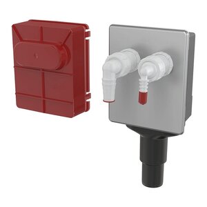 Изображение товара Сифон Alcaplast APS6 для стиральной машины, нержавеющая сталь, под штукатурку