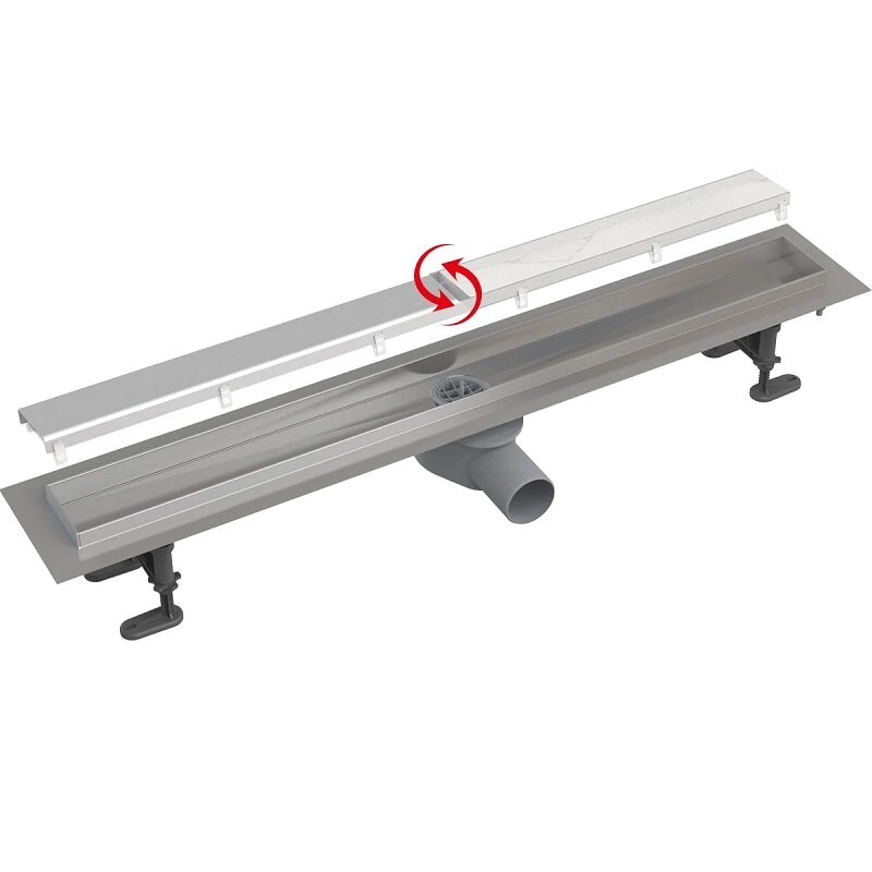 Изображение товара Душевой трап-лоток Alcaplast APZ13-DOUBLE9-550 55 см с решеткой хром