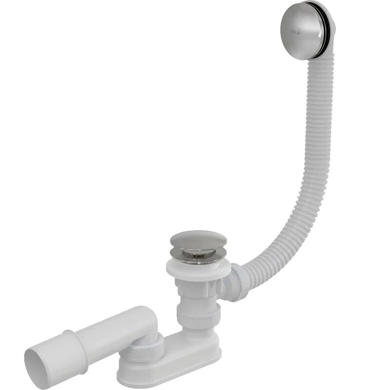 Изображение товара Слив-перелив для ванны AlcaPlast A504CKM, хром, click/clack, автоматический