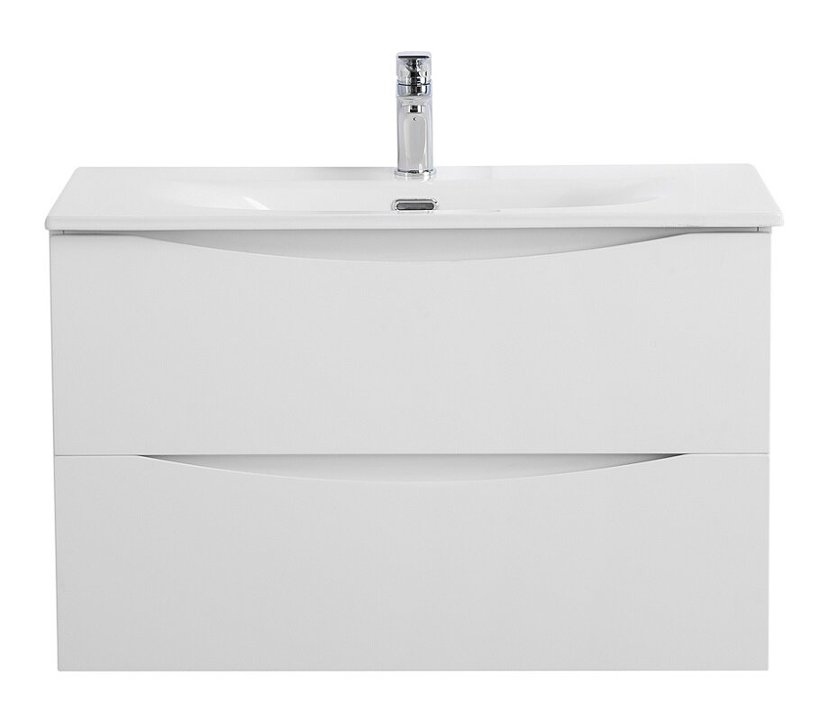 Изображение товара Тумба под раковину BelBagno Marino-Cer-Mini-800-2C-SO-BL-P, 80 см, подвесная, Bianco Lucido