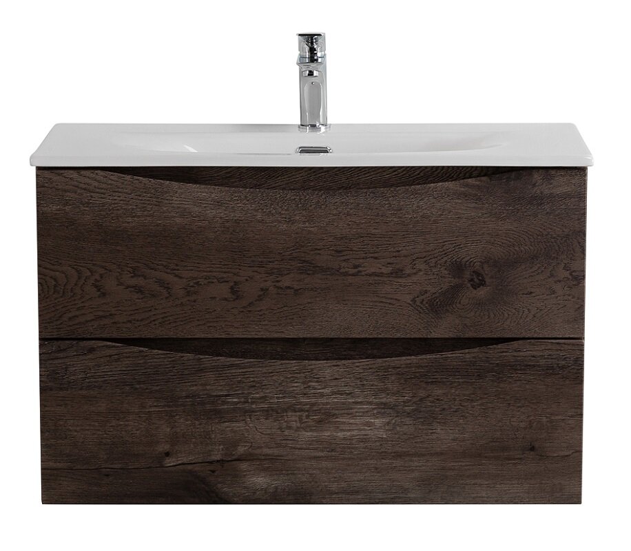 Изображение товара Тумба под раковину BelBagno Marino-Cer-Mini 80 см, подвесная, Rovere Nature Grigio