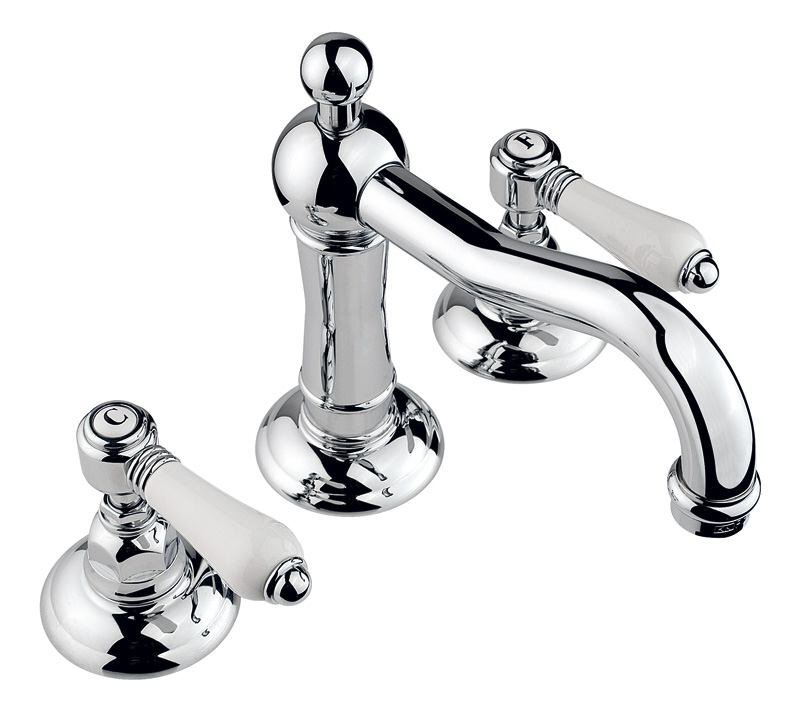 Изображение товара Смеситель Nicolazzi Classica Lusso 1409BZ78 для раковины на 3 отверстия, бронза, декор P. Mont Blanc