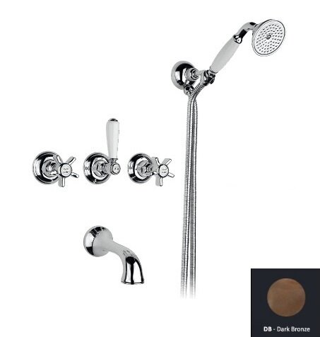 Изображение товара Смеситель Nicolazzi Tradizionale для ванны и душа бронза Италия