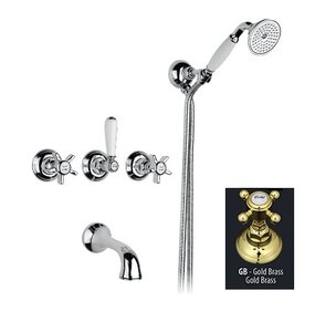 Изображение товара Смеситель Nicolazzi Tradizionale для ванны и душа, гальваническое золото, 1403 GB 78