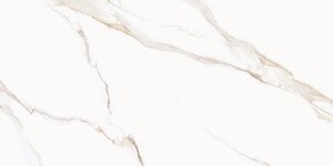 Изображение товара Керамогранит Delacora Calacatta Milazzo Gold 60120CMI01, 120х60 см, Sugar-эффект, белый мрамор