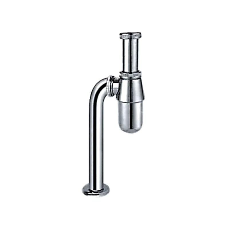 Изображение товара Сифон для раковины Haiba HB81 хром бутылочный вертикальный 58.5 см