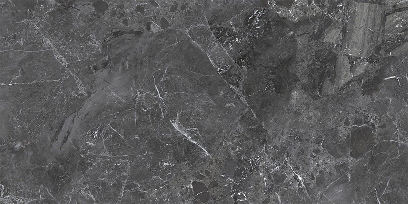 Изображение товара Керамогранит Delacora Greiny Dark 120x60 см Sugar-эффект темно-серый