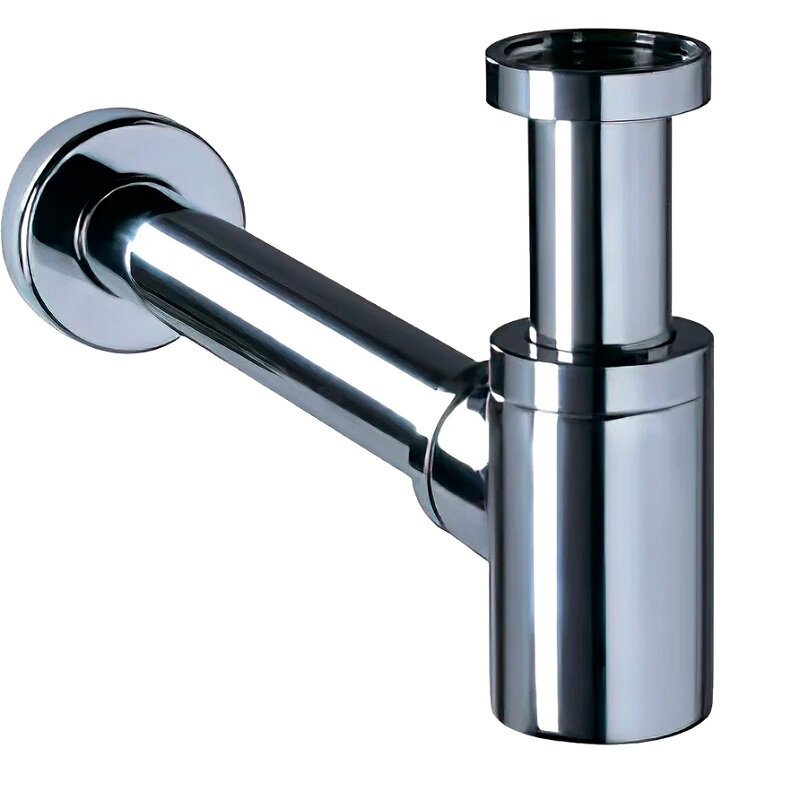 Изображение товара Сифон для раковины Wirquin Lineis 31640003 хром латунь гигиеничный и надежный