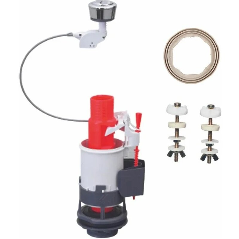 Изображение товара Сливной механизм Wirquin MW2 двухрежимный тросиковый хром 270 мм