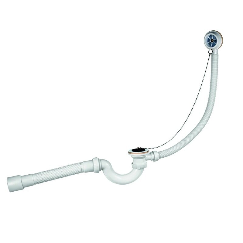 Изображение товара Слив-перелив для ванны Wirquin 30717339 с гофротрубой белый